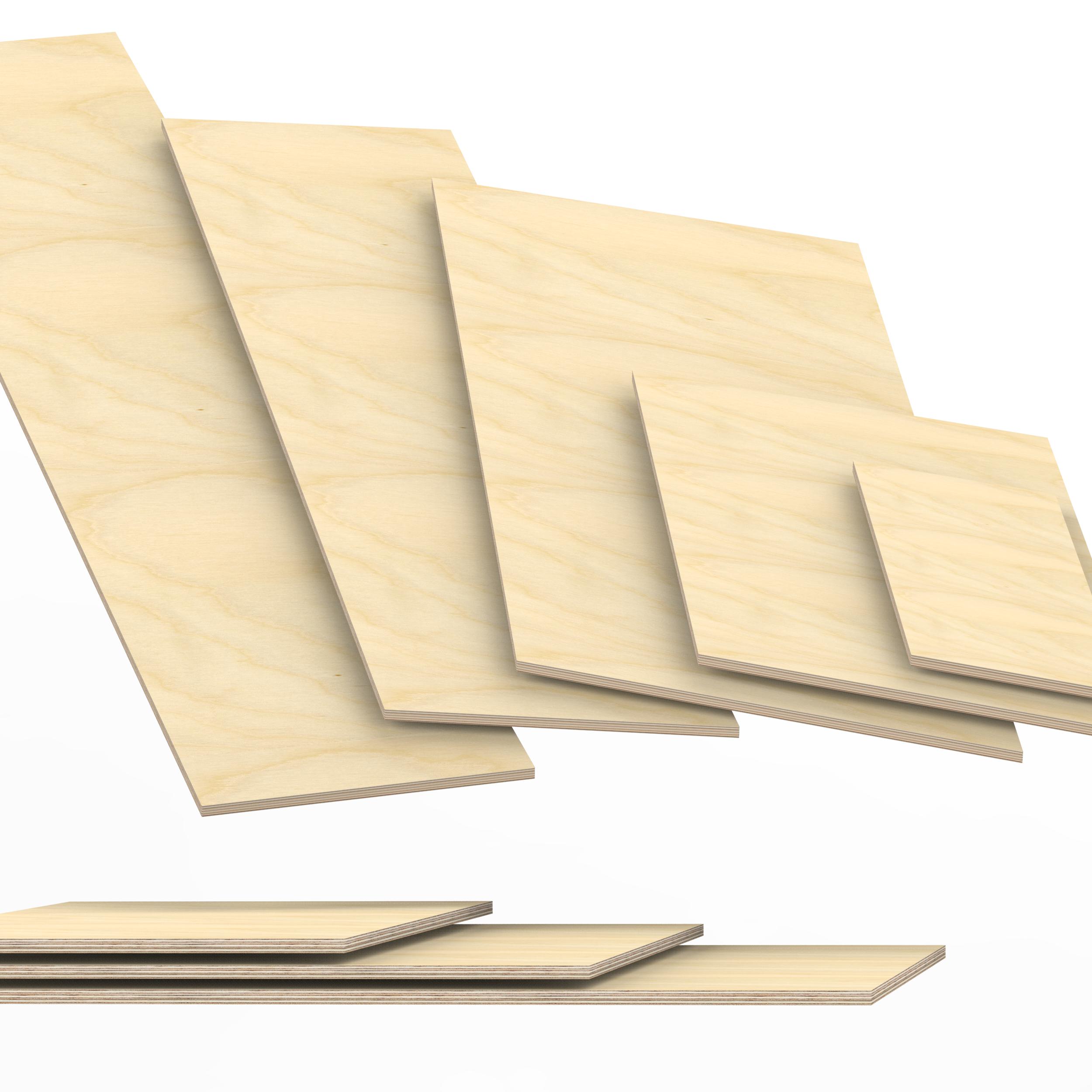 Holzplatte 7 Platten Sperrholz Multiplex Birke 3 mm 30 x 50 cm 8,9€/m² 